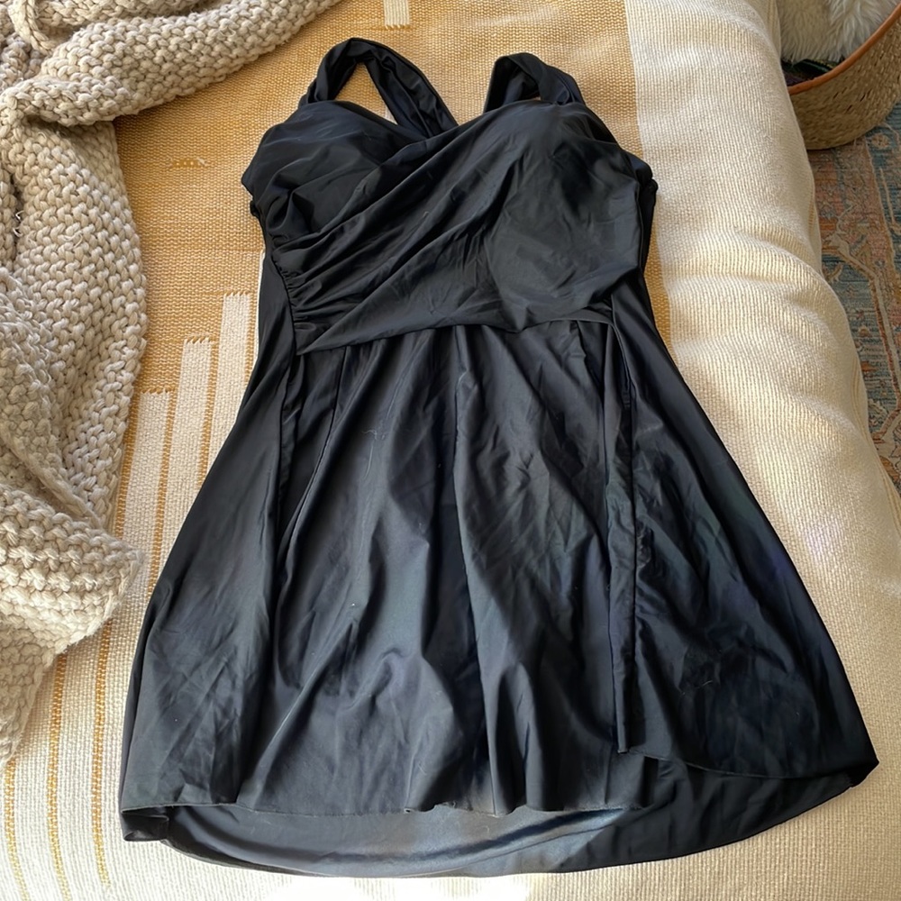 Black Dress One Piece Bathing Suit
